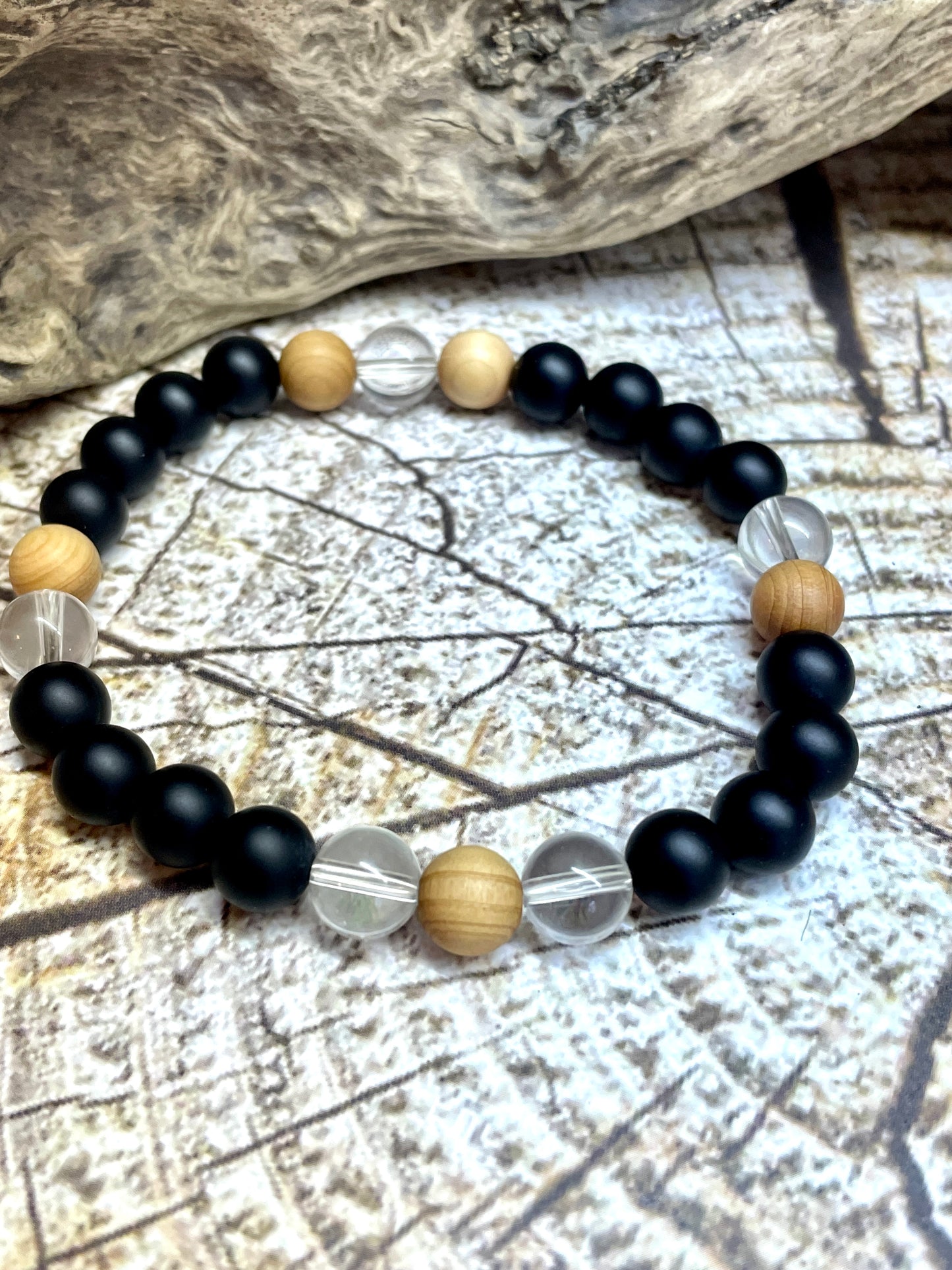 Reserviert! „Bei mir“ Armband Onyx
