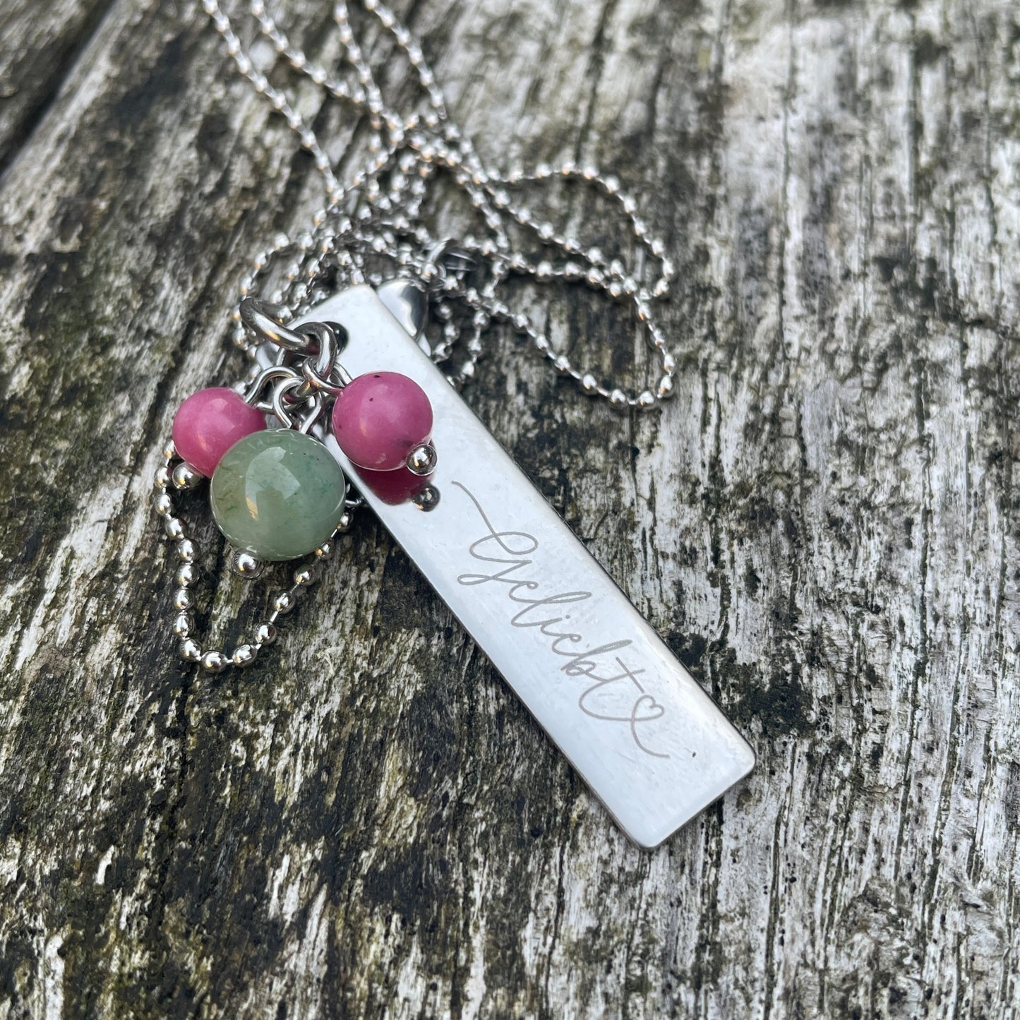 Kette Geliebt Aventurin, Rhodonit