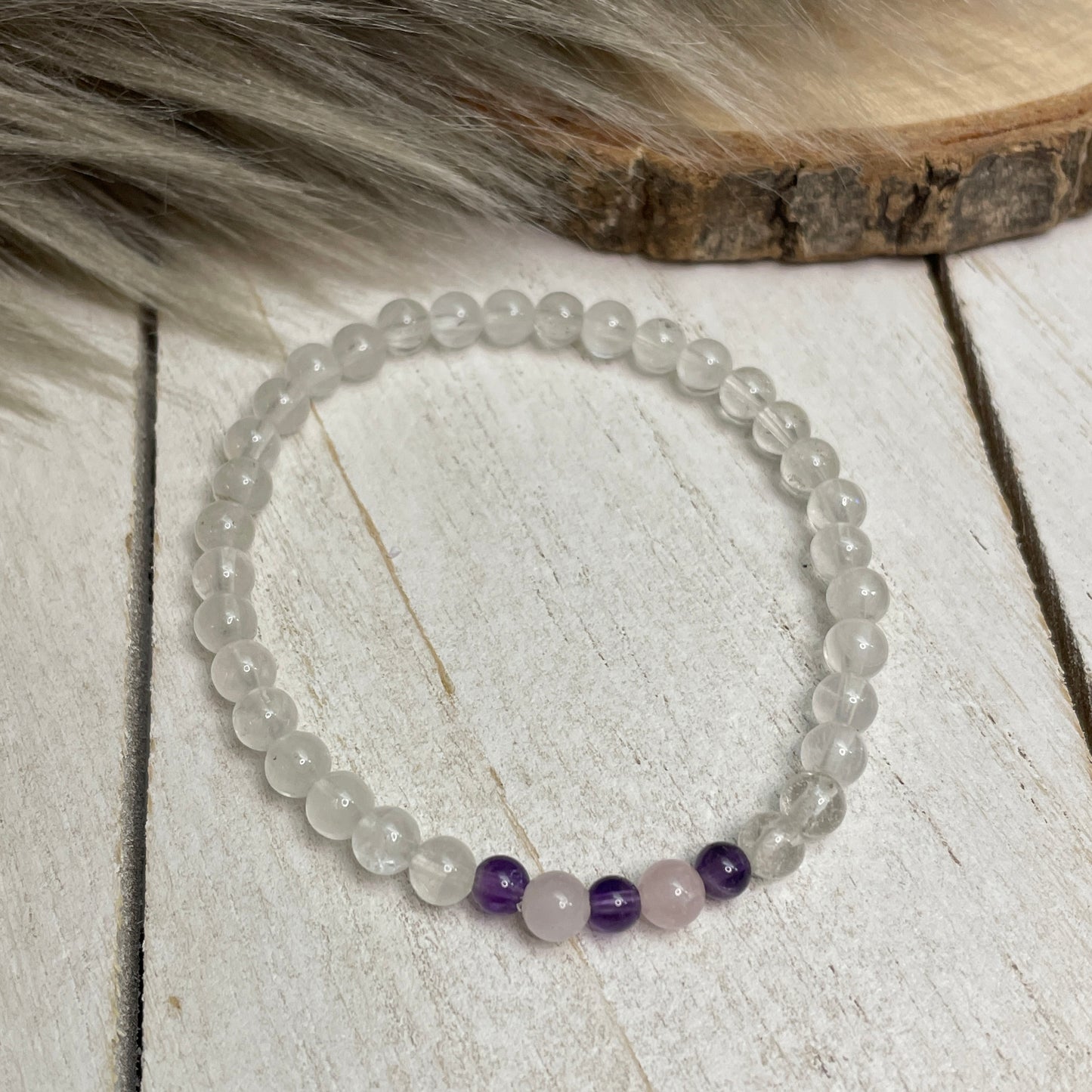 Reserviert- Mini- Armand Bergkristall, Rosenquarz, Amethyst 1