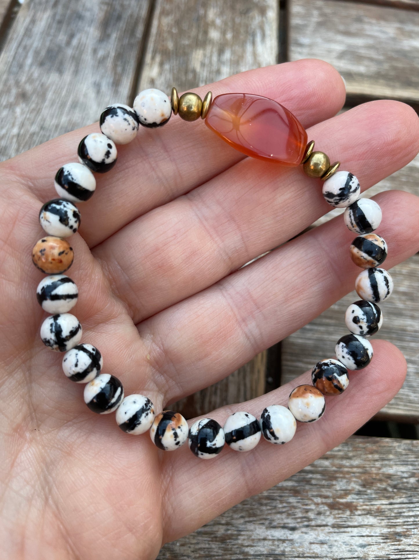 Armband, Karneol, Flower Stone