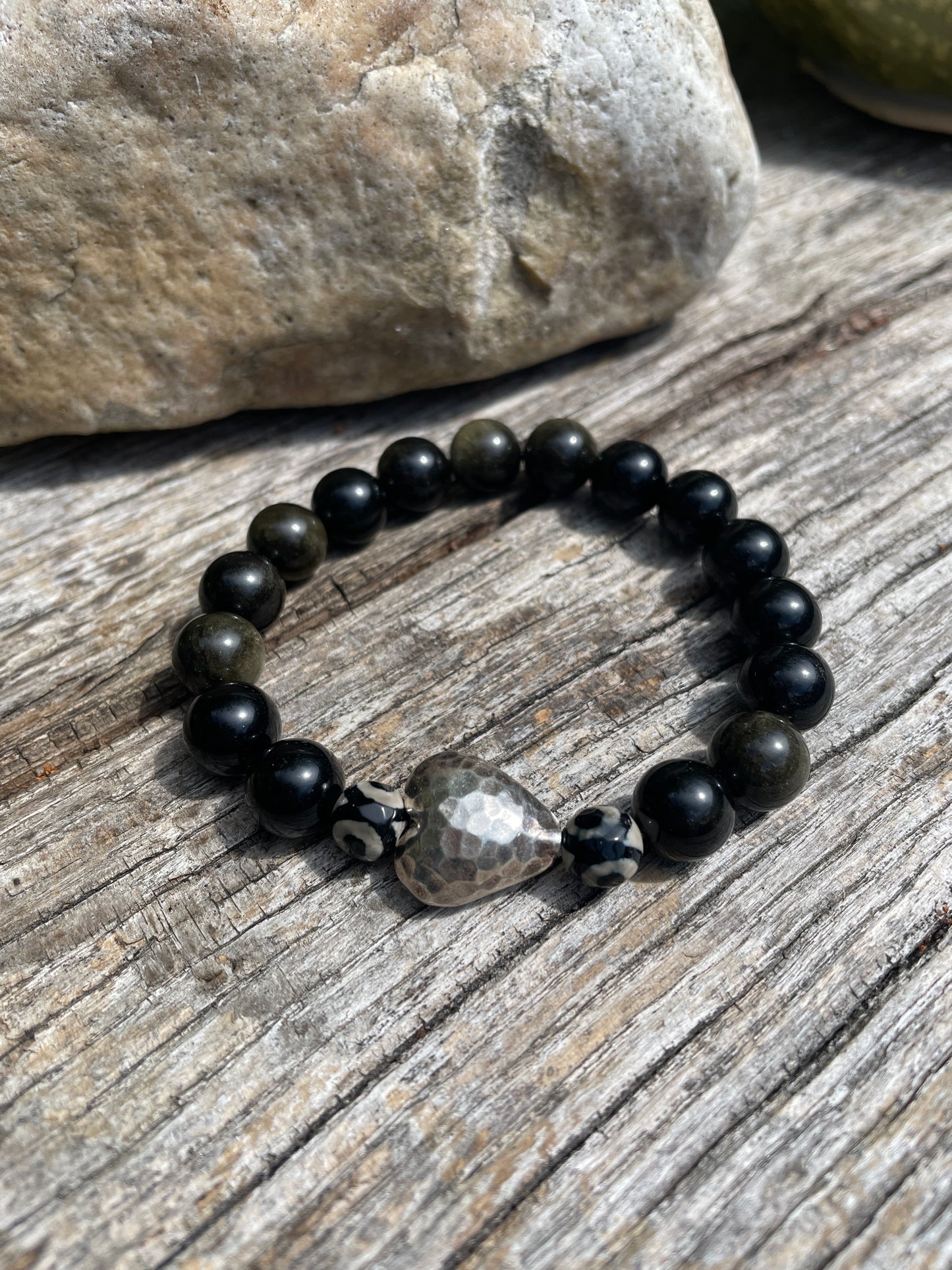 Armband Goldobsidian, Herz
