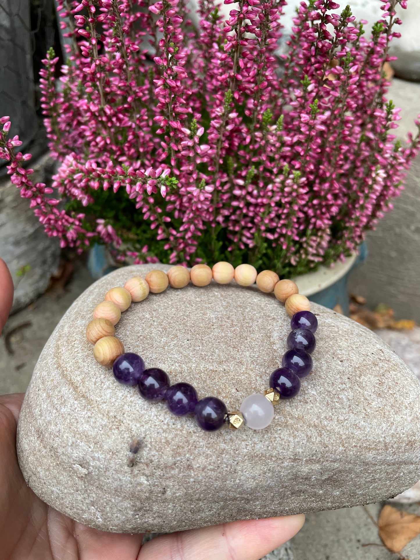 Duo Amethyst -Sandelholz