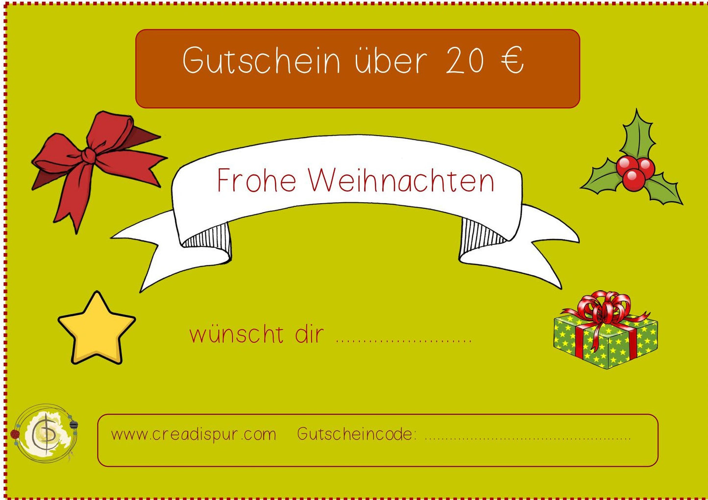 CreaDis Pur Gutschein Weihnachten