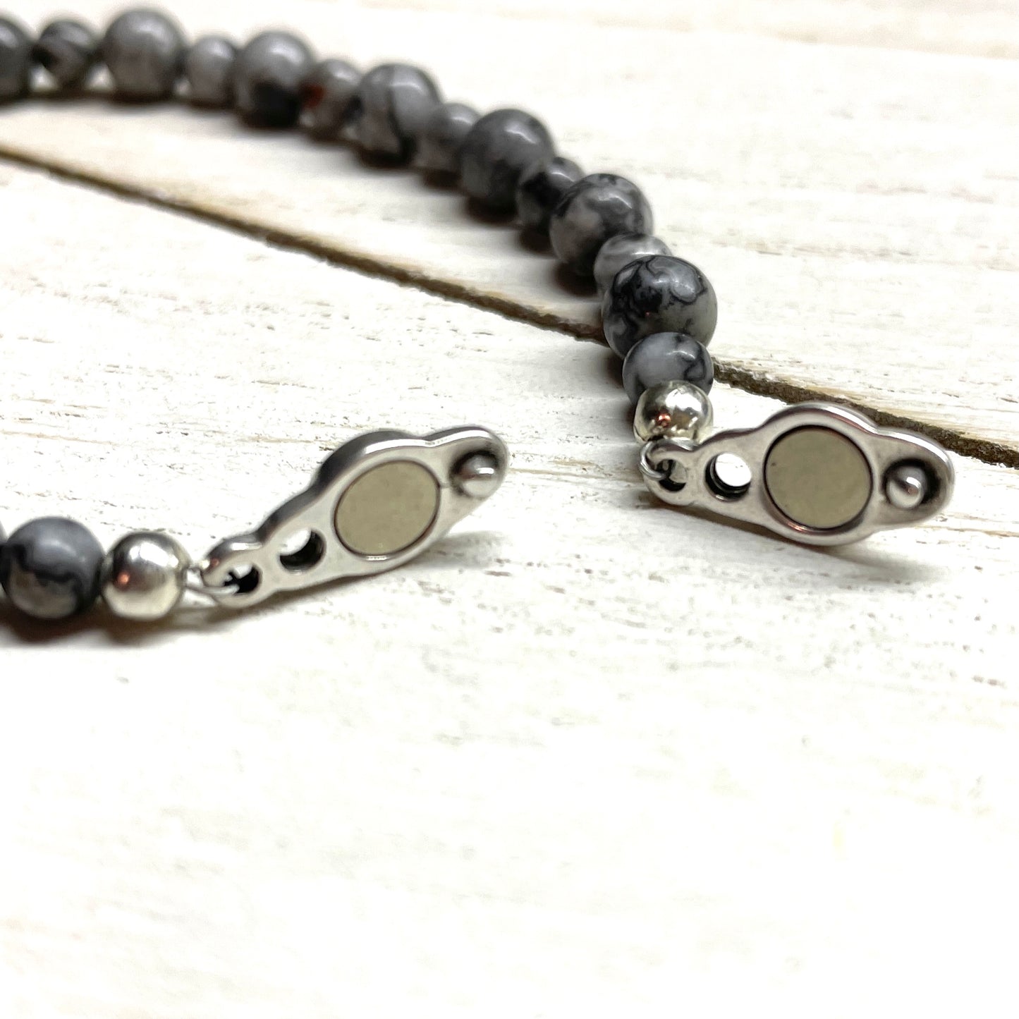 Armband Jaspis grau Lebensbaum