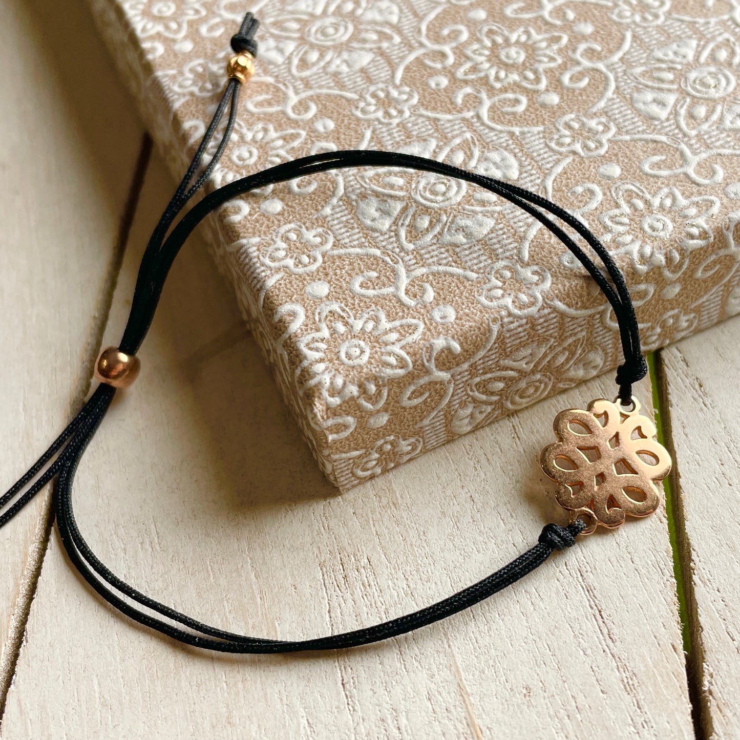 Zugbändchen -keltischer Knoten- Roségold