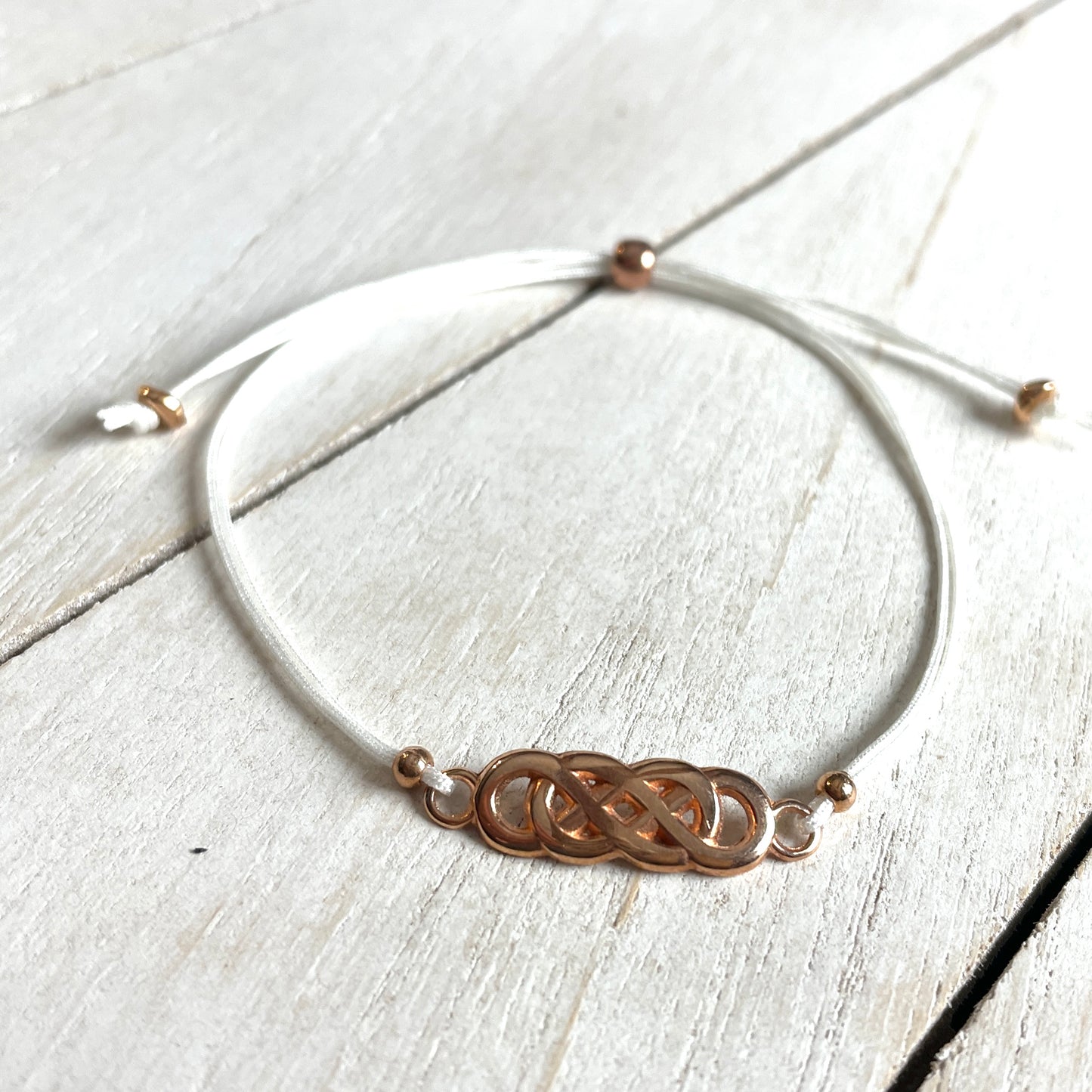 Zugbändchen -Doppel Infinity- Rosegold