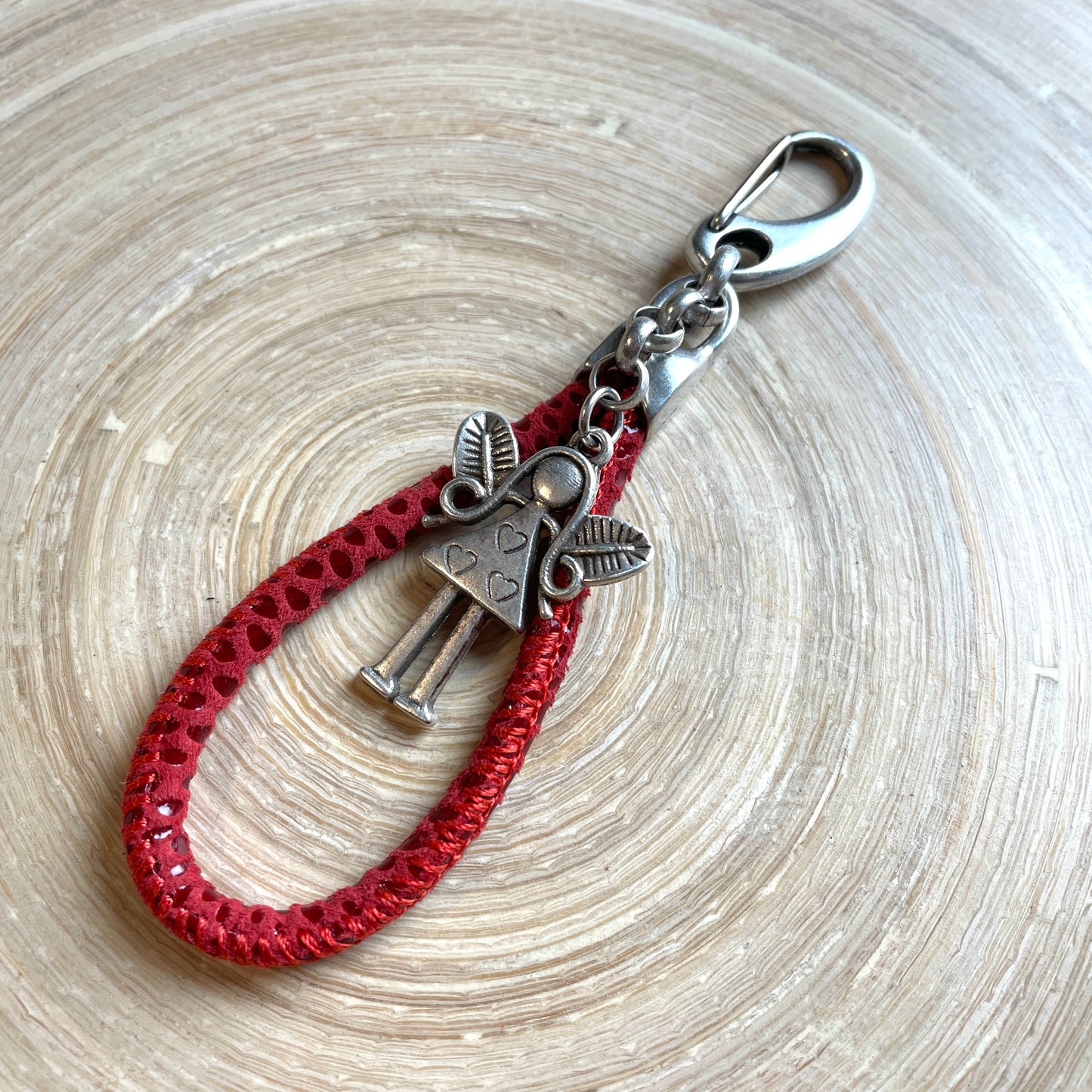 Schlüsselanhänger, Girl rot