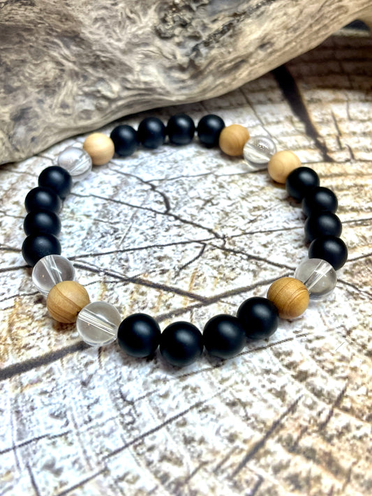 Reserviert!    „Bei mir“ Armband Onyx