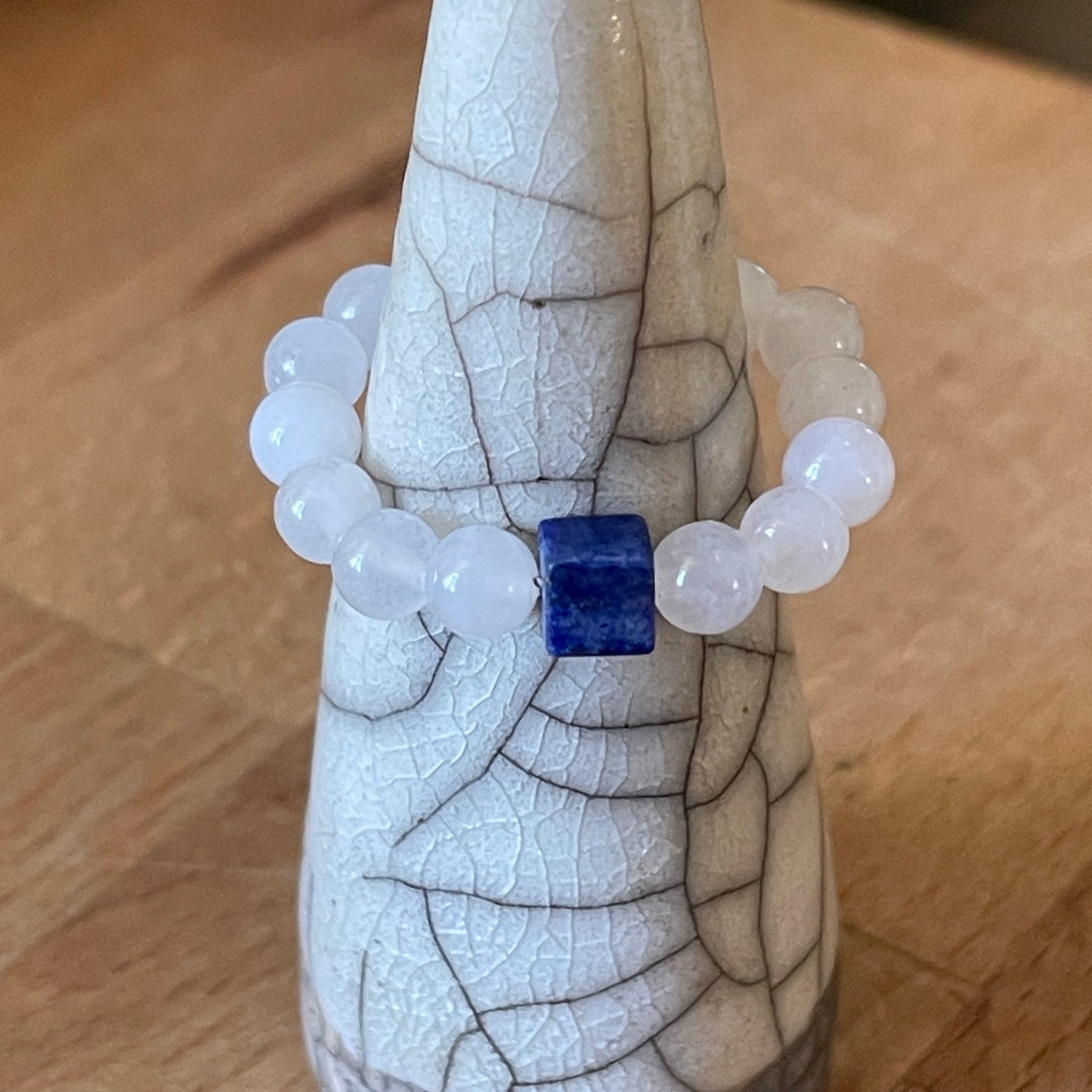 Perlenring, Chalcedon & Lapiswürfel