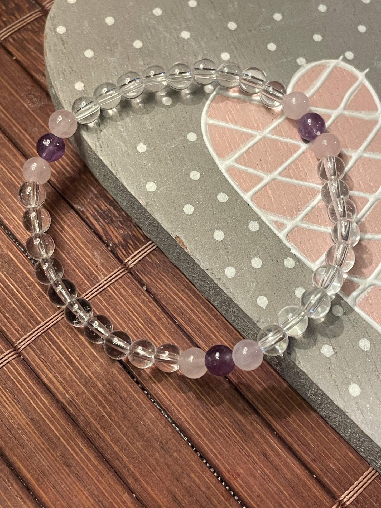 Mini- Armand  Bergkristall, Rosenquarz, Amethyst 2