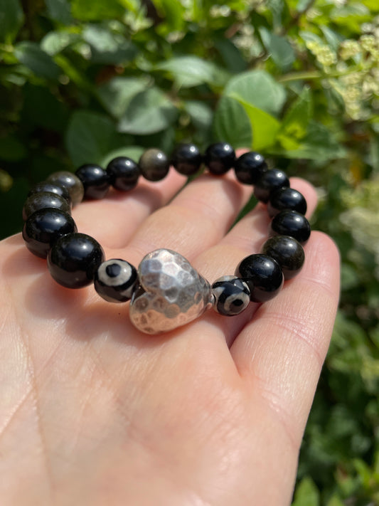 Armband Goldobsidian, Herz