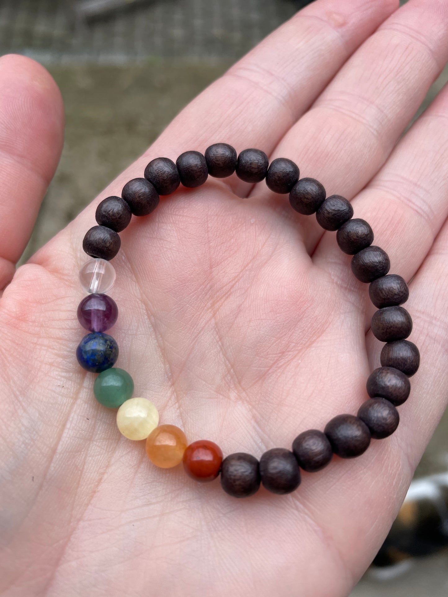 Armband Chakra -Holz