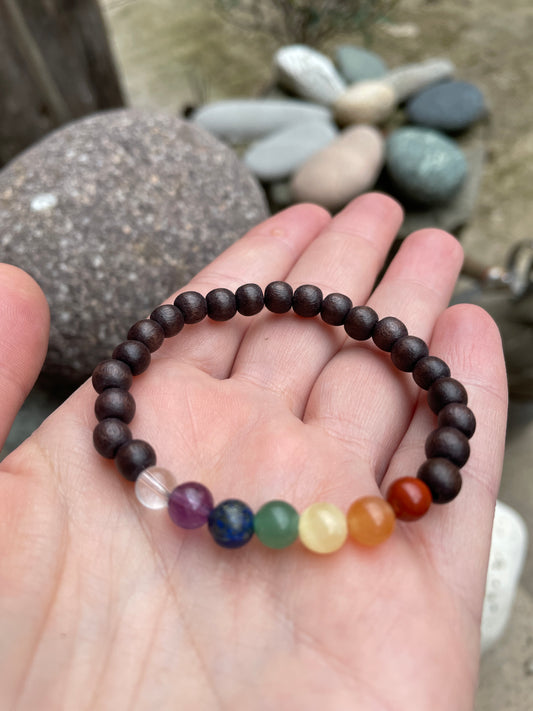 Armband Chakra -Holz