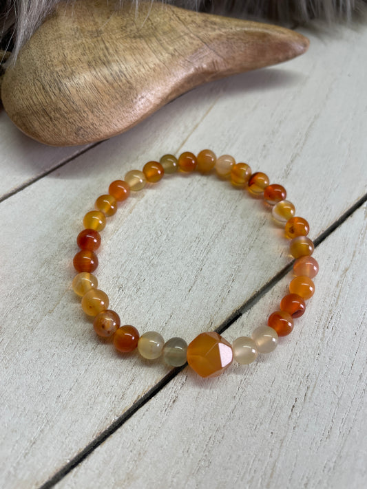 Armband, Karneol,  orange