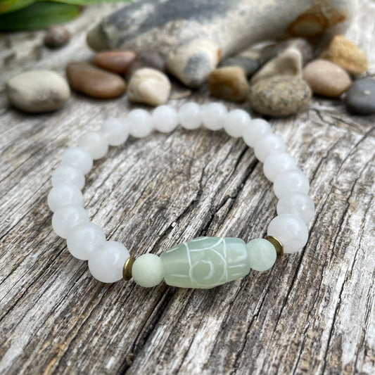 Armband Jade mint, Quarz