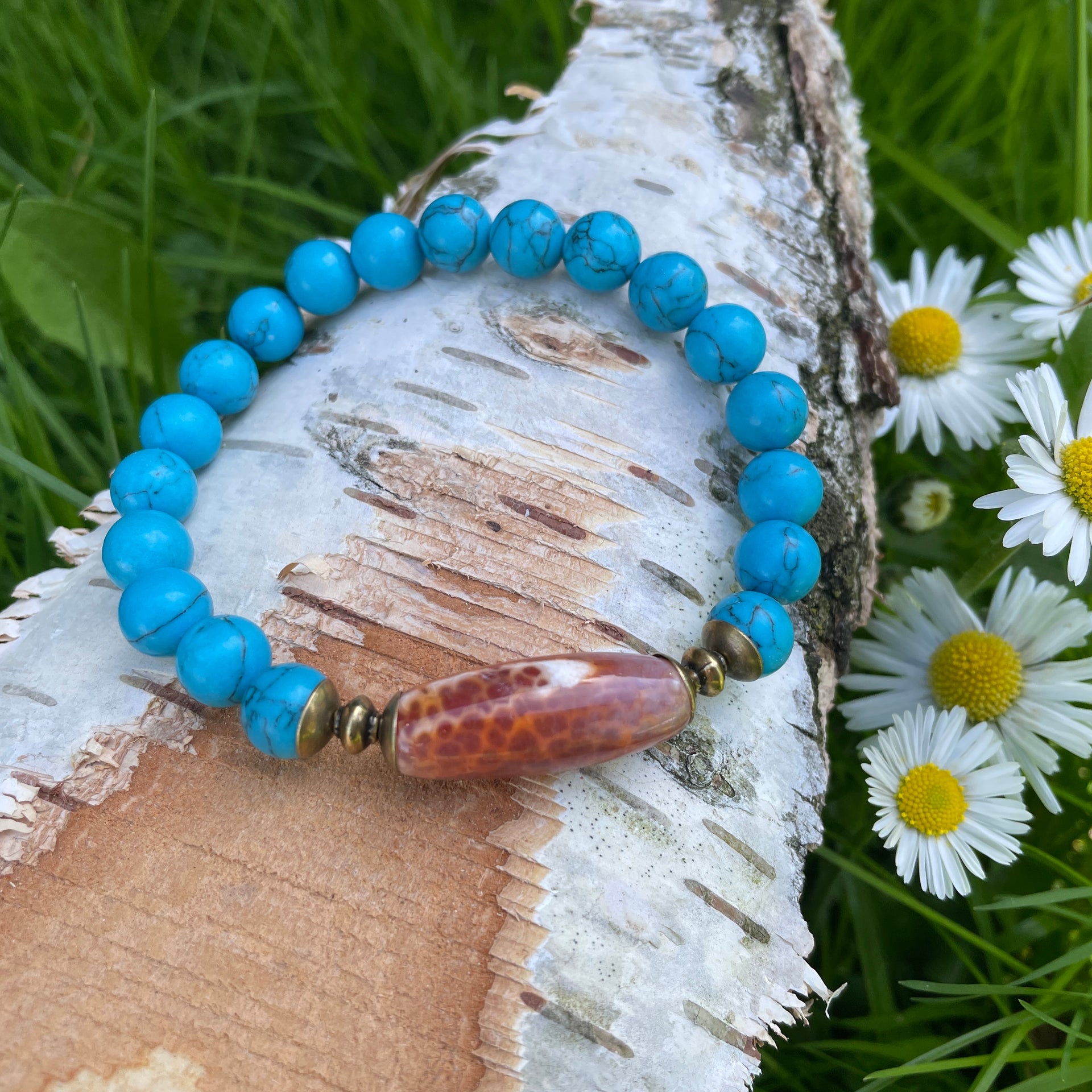 Armband Howlith,Feuerachat