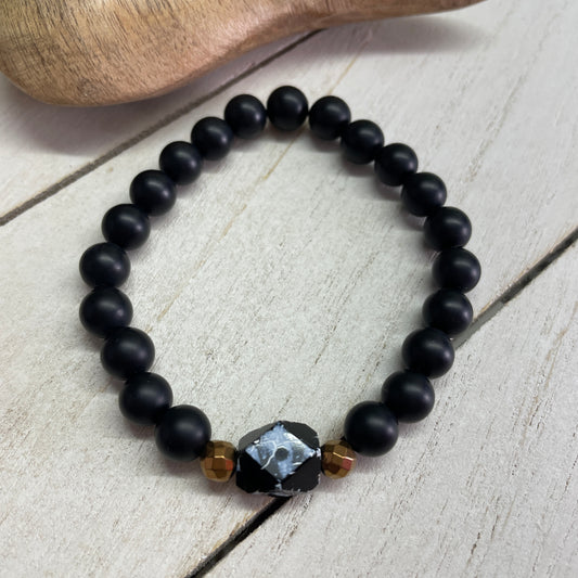 Armband Onyx, Achat schwarz